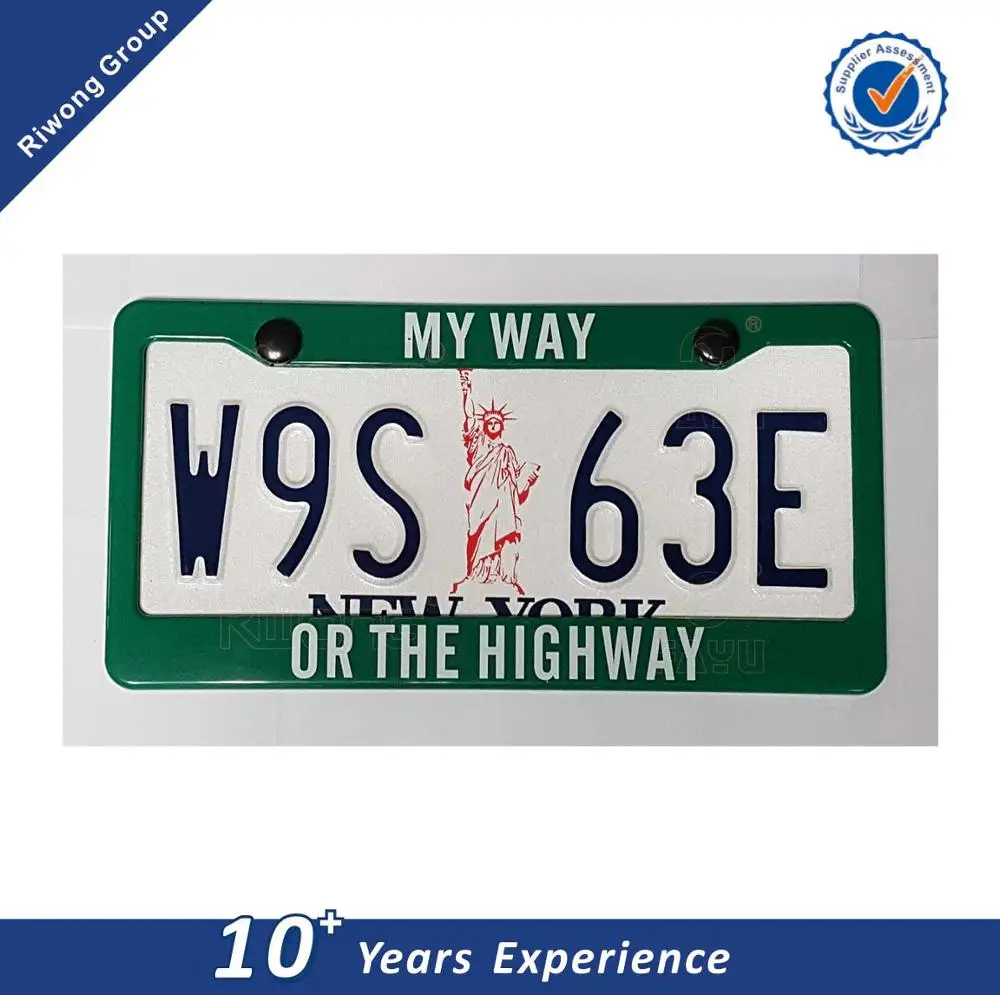 
Custom stainless steel car license plate frame for US 
