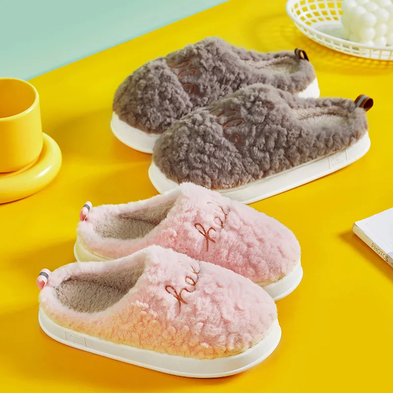 New Arrival Cotton Slippers Home Indoor Casual Shoes Wear-resistant Non-slip Warm Plush Slippers