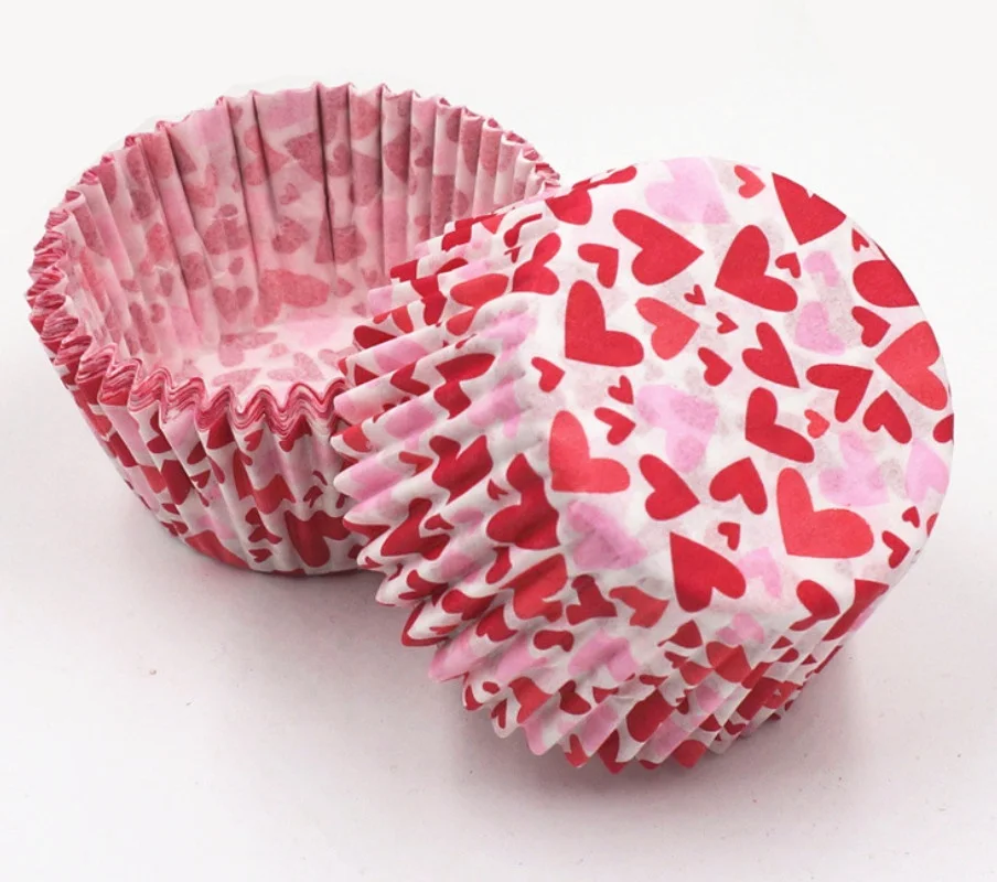 Solid color Muffin Liners Polk Dot Printed Cupcake Liners Cake Paper Baking Cup