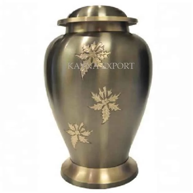 handicraft funeral supplies beautiful engraved antique finished cremation human ashes urn for funeral use cremation urn supplies