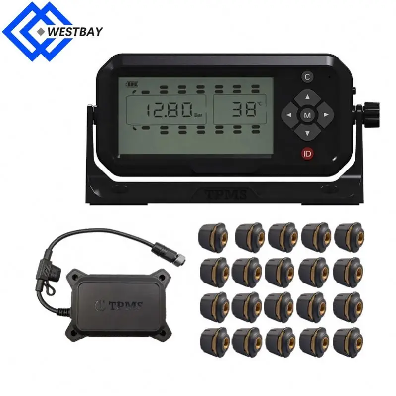 Westbay Truck TPMS Real Time Monitoring USB Charging Port Universal External Type Sensor