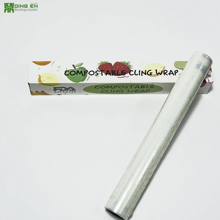 Biodegradable material with transparent PLA wrap for food preservation Household Products PLA Biodegradable packaging film