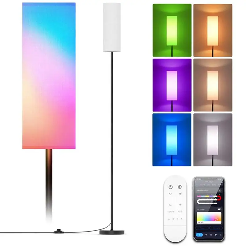 Full Color RGB Floor Lamps WIFI Tuya Ambiance Indoor Corner Light Smart LED Night Light for Living room Bedroom