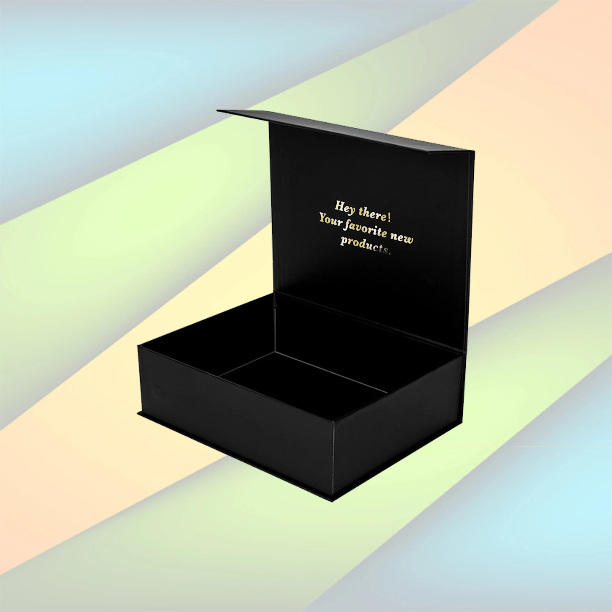 Luxury Black Perfume Box Packaging Rigid Cardboard Foldable Gift Box Custom Print Paper Clamshell Magnetic Gift Box