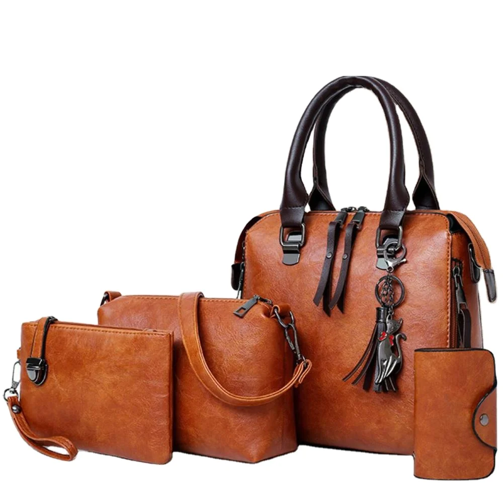
Women high quality Handbags sets Ladies Handbags Shoulder Bags Satchel 4pcs Purse Set 