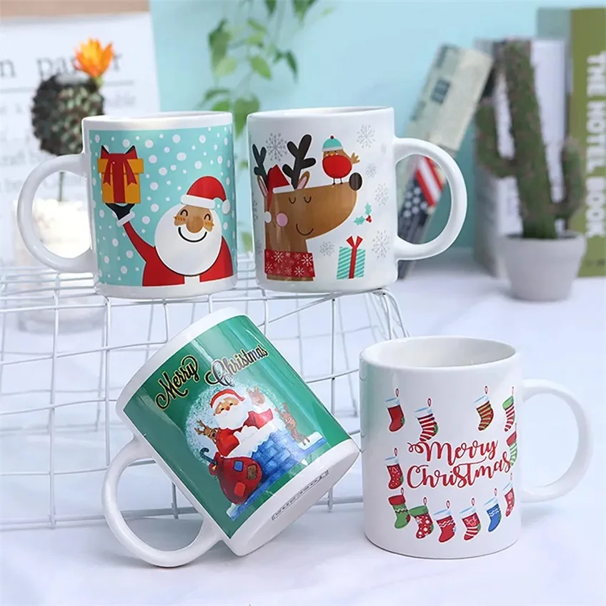 Wholesale Ceramic Mugs Coffee Blank Custom Porcelain Sublimation Mugs Set for Coated Oz Cup