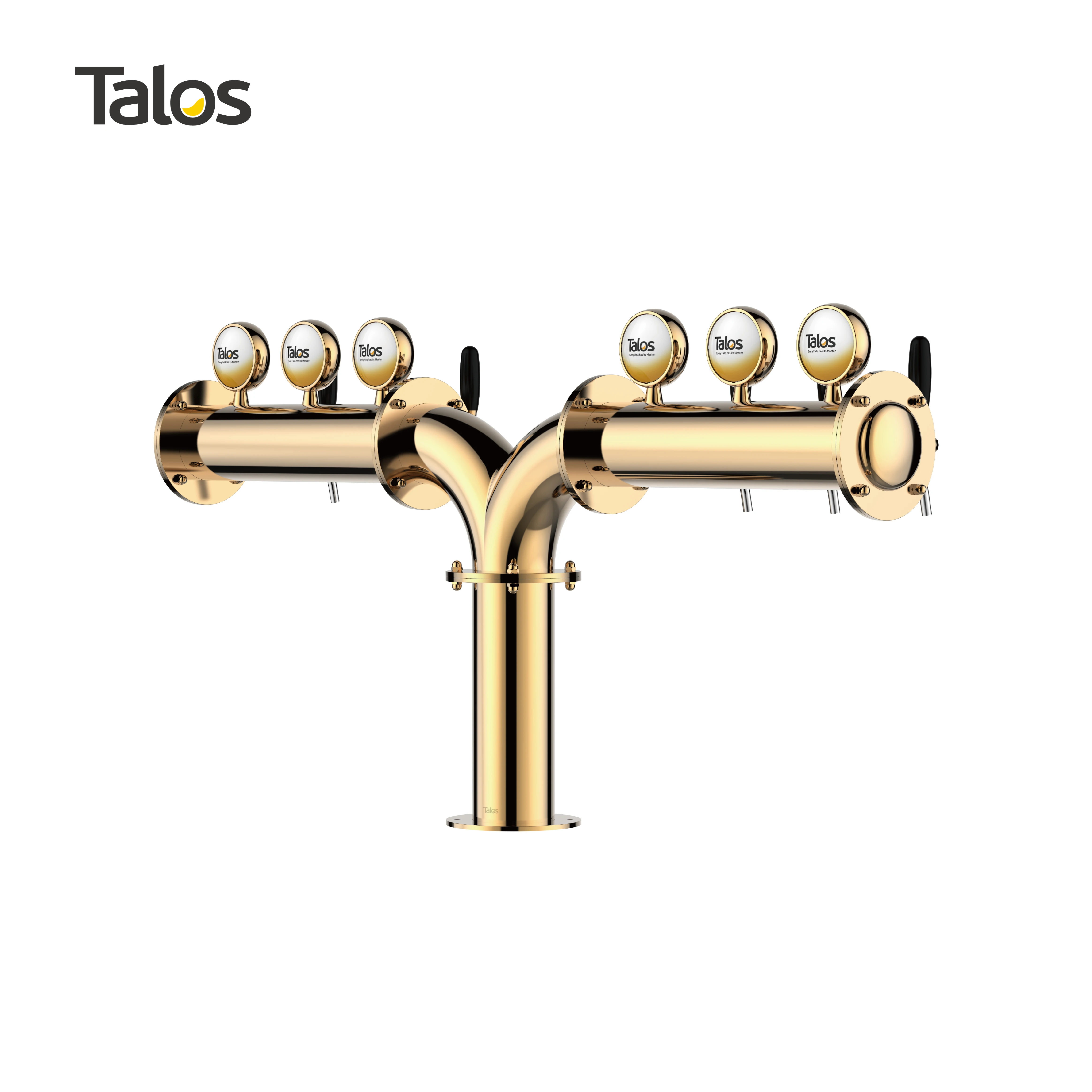 TALOS M Tower Stainless Steel 6 Tap Tower 102mm Beer Dispensing Equipment Draft Beer Tower (LED,PVD)