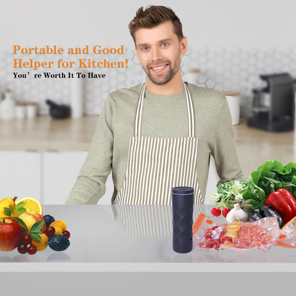 Rechargeable Mini Food Vacuum Sealer Machine, USB Charging Vacuum Air Pump For Food Fresh