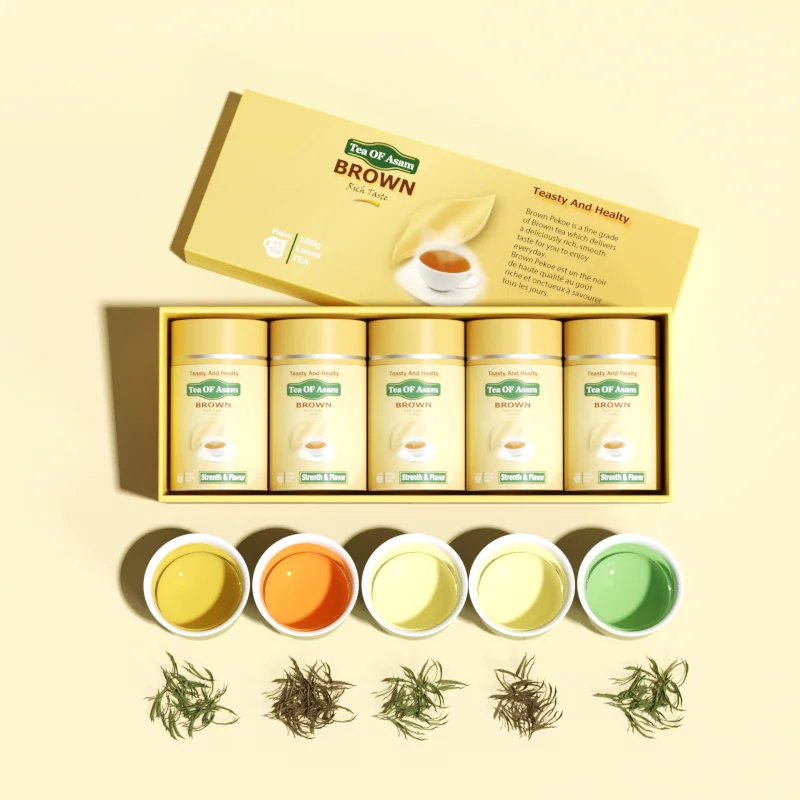 Biodegradable food grade Herbal Tea Paper Core Tubes Sealed Composite Cans Kraft Cylinder tube Packaging container