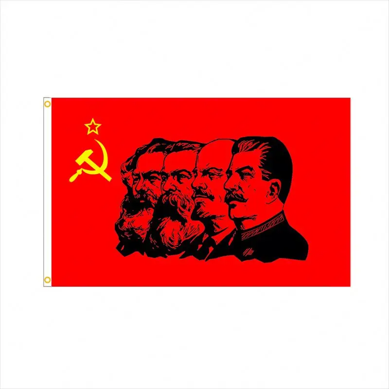Wholesale 3*5 Ft Russia Flags 100% Polyester No Fade Union Of Soviet Socialist Republics USSR Flag