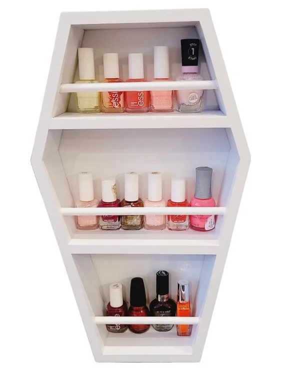 Shelf Standing or Floating Wall Coffin Bathroom Standing Coffin Shelf with Coffin