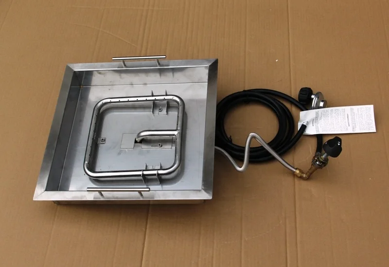 2020 Outdoor  square stainless steel Gas Fire Pit Bowl / Firepit insert /Fire pit burner
