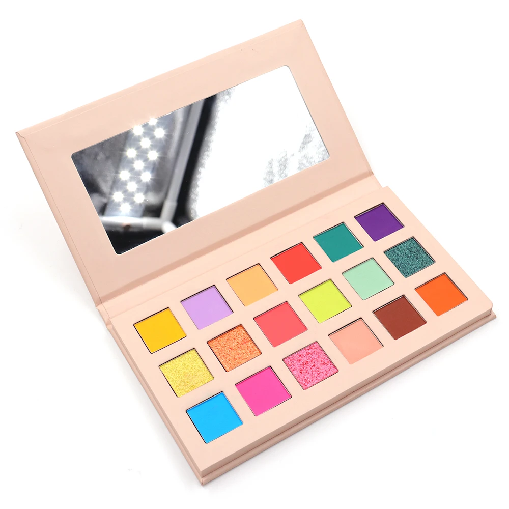2021 fashion 18-color eye shadow palette waterproof beautydom with private logo
