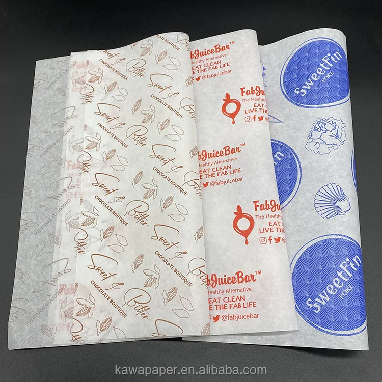 
Custom food wrapping paper greaseproof paper 