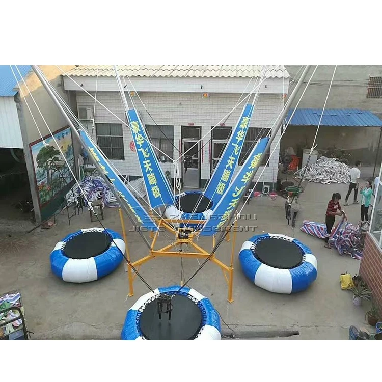 Cheap ride attraction children playground ride small jumping trampoline for sale
