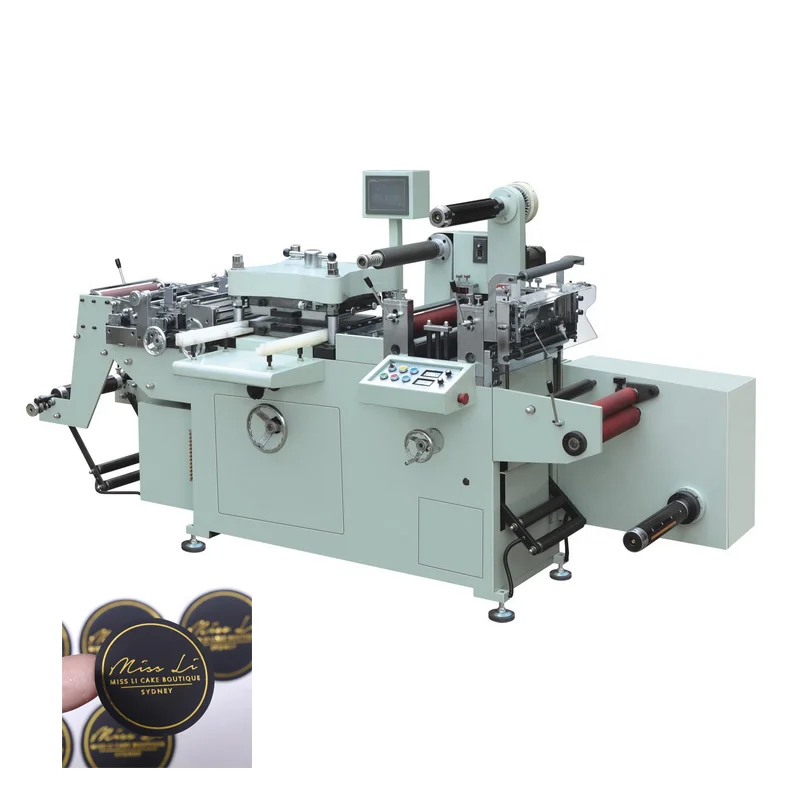 RT-450Z sticker label roller auto inflate tension control frequency converting flatbed die cutting machine