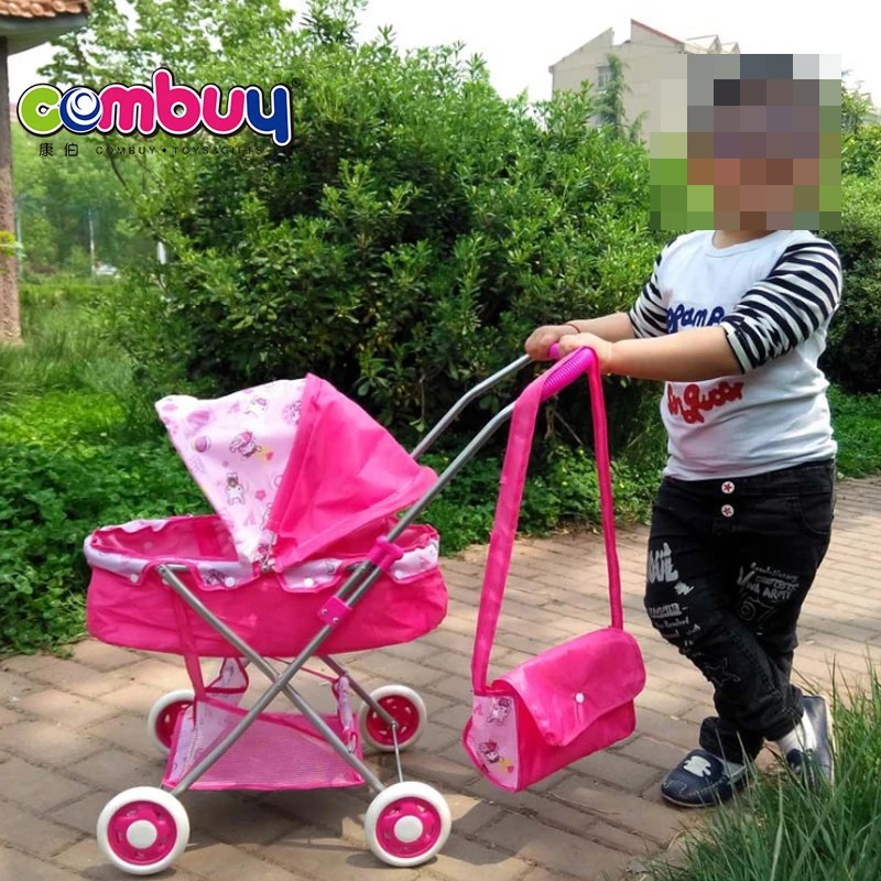 Wholesale iron handle doll stroller car child toy pet stroller