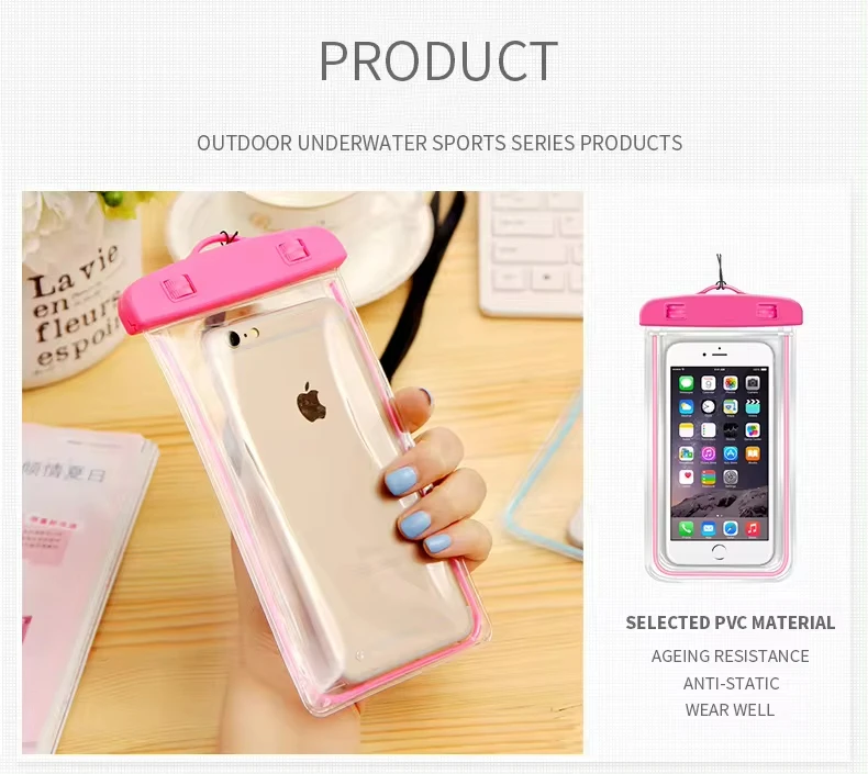 Compatible With Swimming Diving Large handphone Waterproof Phone Pouch Cellphone Dry Bag Waterproof Case cover For Mobile Phone