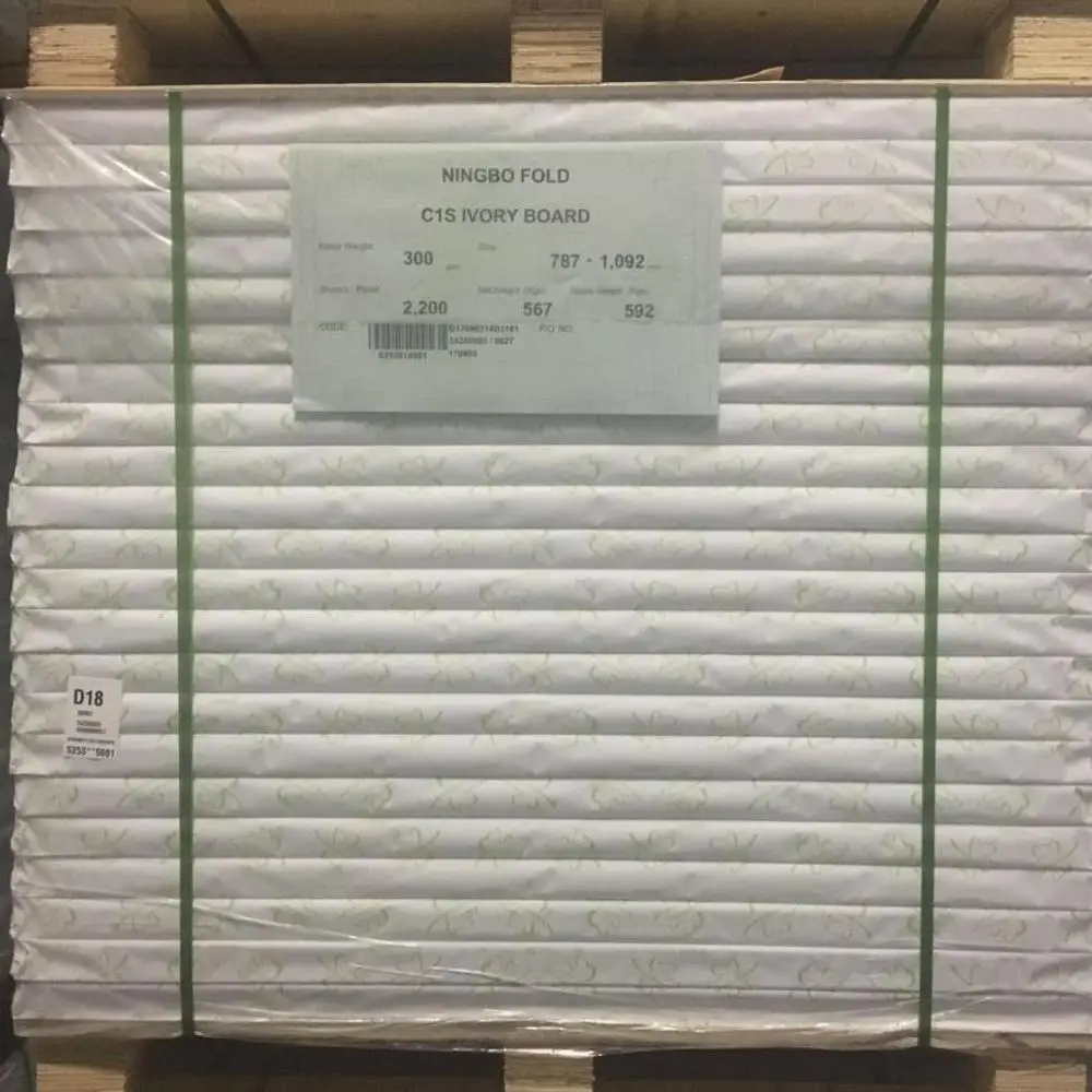 Ningbo fold 300/350gsm coated FBB Ivory board Paper