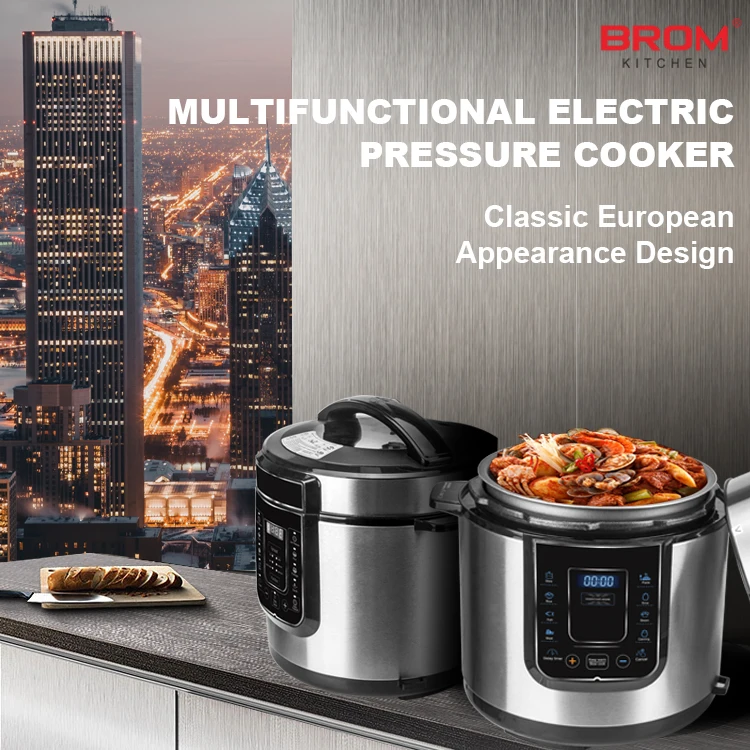 multifunctional pot nonstick aluminum liner stainless steel touch screen electric pressure cooker