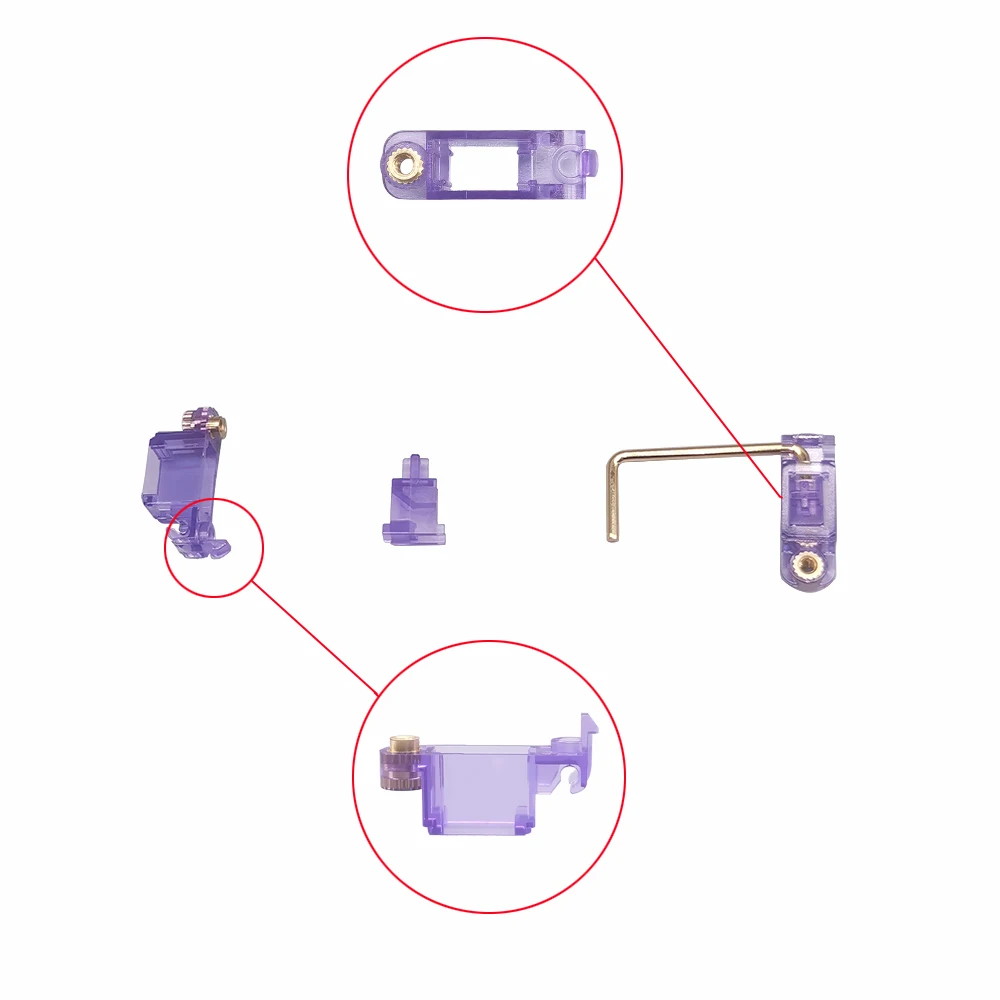 Wholesale Screw in Stabilizers with Purple Housing and Gold Plated Wire Stainless Steel for the Mechanical Keyboard