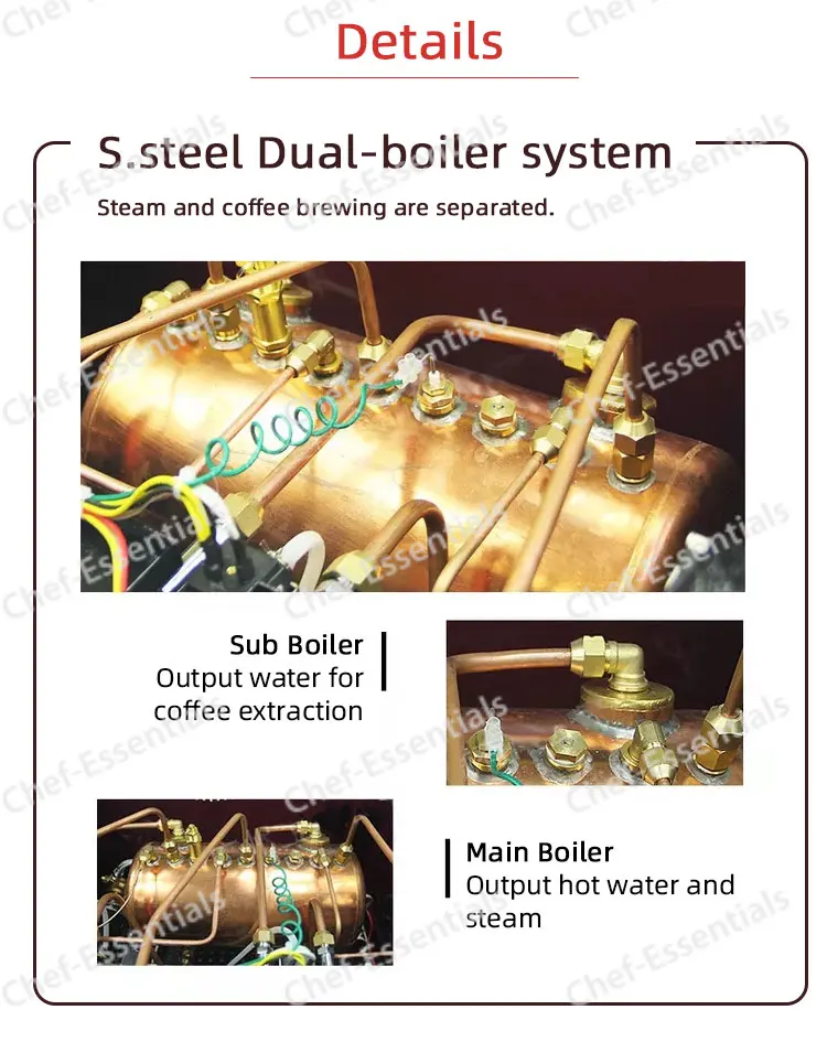 KT-9.2EAR Kitsilano Semi-automatic With Milk Foaming Wand Espresso Coffee Machine Maker, Stainless Steel Rotary Pump 9L boiler