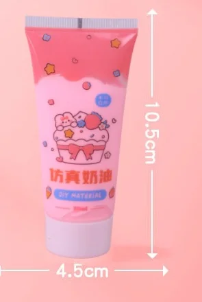 cartoon toy 50g Simulated cream glue diy kit handmade material for pencil Hairpin phone case sticker kid play charm creativity