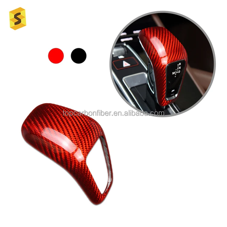 ES Automatic Shift Knob Carbon Fiber Cover For Porsche Cayenne 2018 for now Interior Accessories Car Decoration