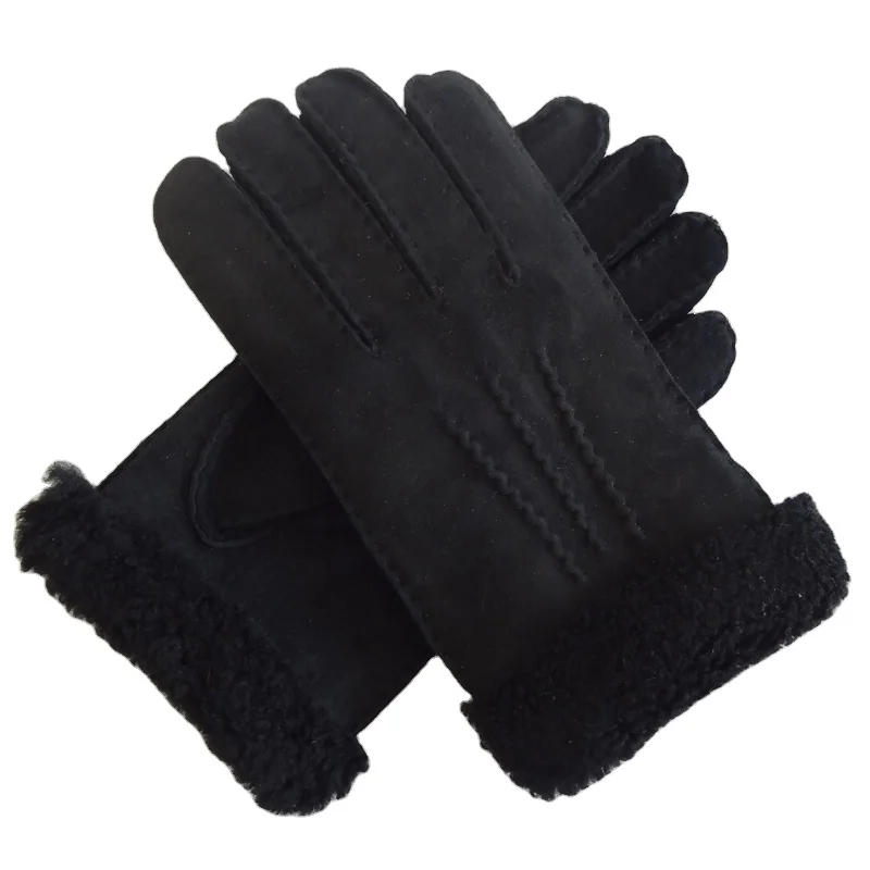 High Quality Australia sheepskin lamb fur gloves winter hand-sewing baby Merino curly hair sheepskin Gloves Women