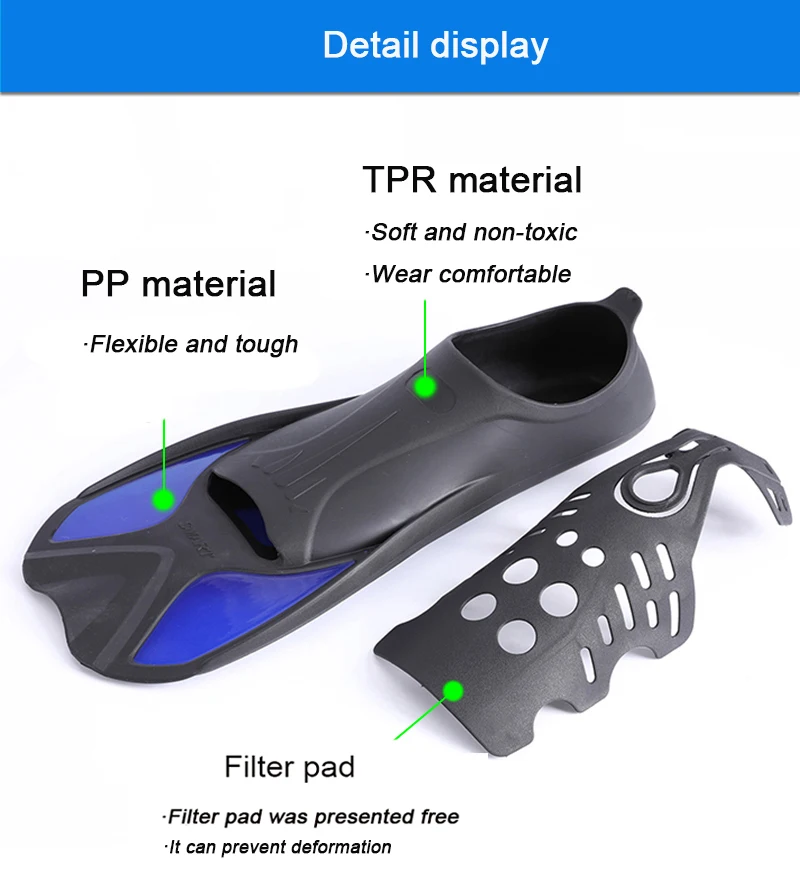 Aloma foot closing professional swimming fins snorkel flipper for adult and kids