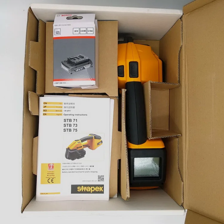 STRAPEX STB73 Electric poly strapping tensioner tools handheld battery strapping machine