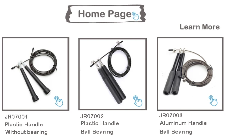 Bearing Speed Heavy  Foam Handles Steel Wire Jump Rope For Speed Aerobic Exercise