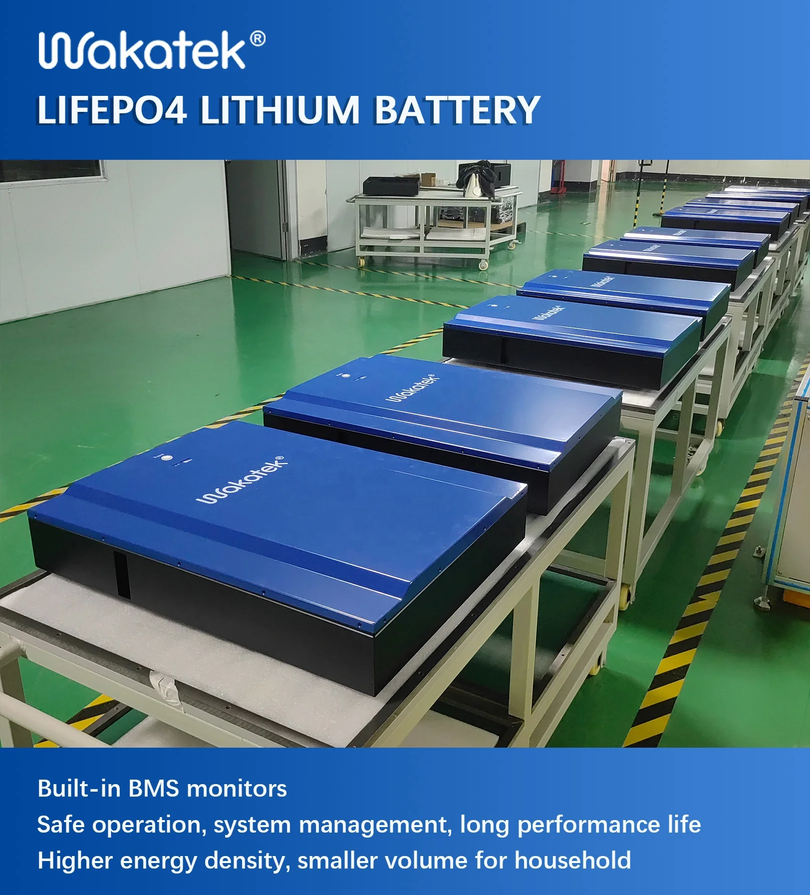 WAKATEK Lithium Battery 48V 200ah Lithium Ion Battery Lifepo4 Charger Electric Lithium Motorcycle For Home Use