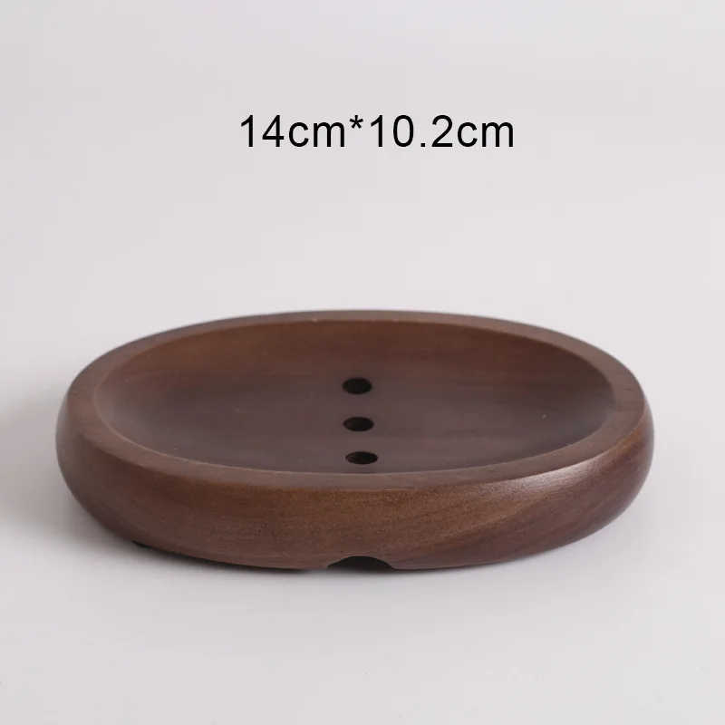 Wholesale Beech Walnut Bamboo Wood Soap Box Soap Holder Dish Self Draining
