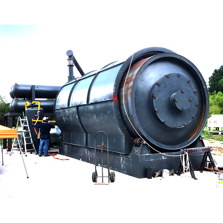 Non-pollution waste tyre pyrolysis machine to Diesel Oil and Gasoline
