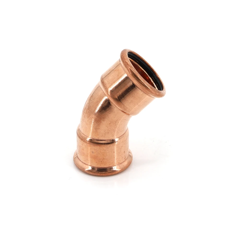 Factory WATERMARK M type copper press fitting 45 degree elbow copper press fitting water pipe copper fittings