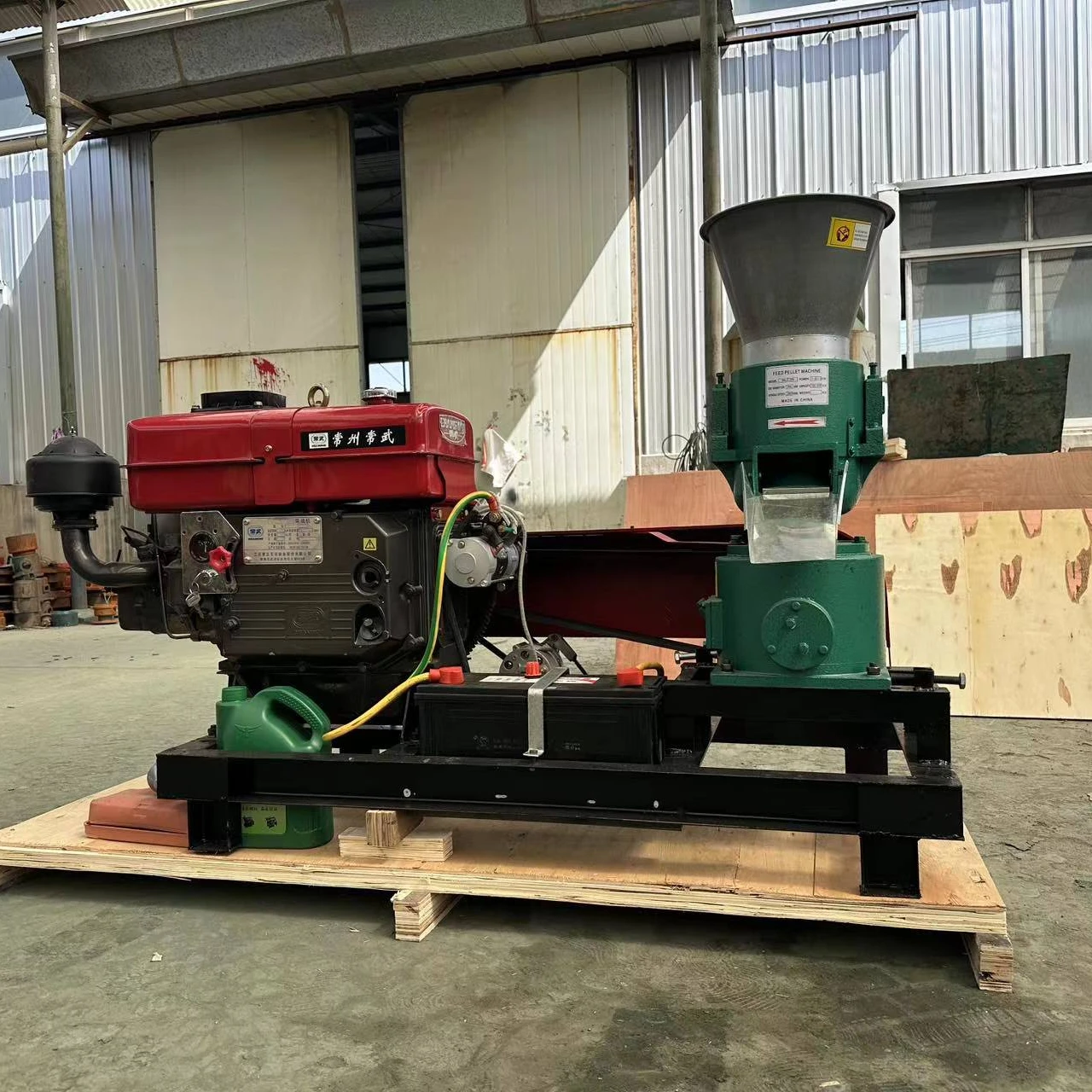 WEIYAN 1000KG/H Diesel Engine 35HP Animal Feed Processing Special Poultry Farm Cattle Mini Feed Pellet Machine