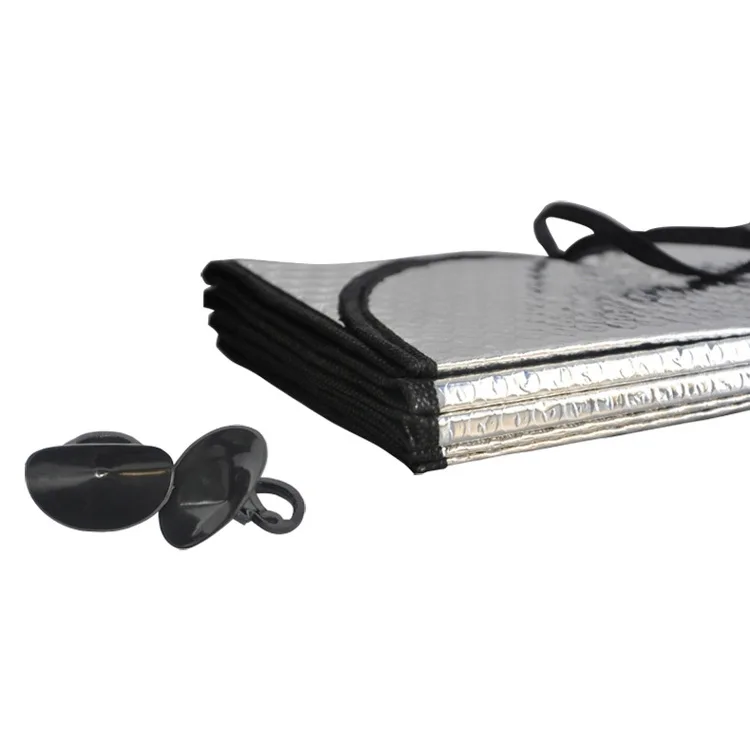 Custom Bubble Sun Shade Foldable Retractable Tyvek Car Front Window Sunshades Polyester Car Windshield Sunshade For Car