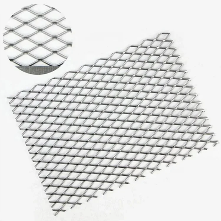 Galvanised diamond shape aluminium expanded metal mesh 3mm x 2mm