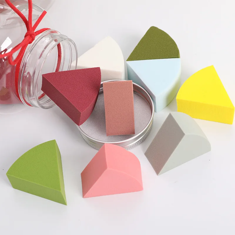 Super Soft Small Fan-Shaped Candy Puff Bottle No Card Powder Makeup Remover Pad 12 Bottled Beauty Egg