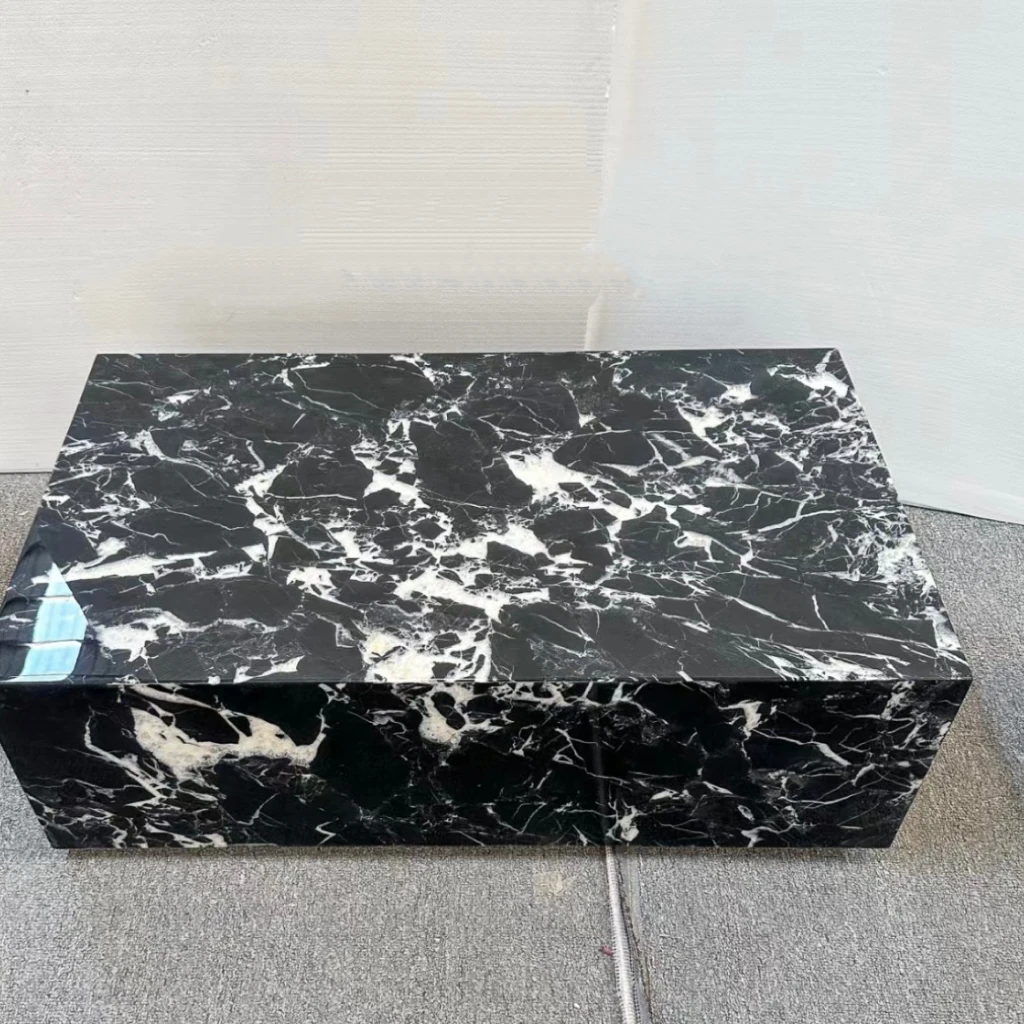 Luxury Natural Marble Stone Coffee Table for Living Room Home Decor Bulgaris Sofa Table