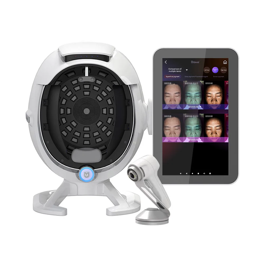 2024 2 in 1 A6 3D Intelligent AI Face Skin Analyzer with Microscopic Detector For Beauty Salon