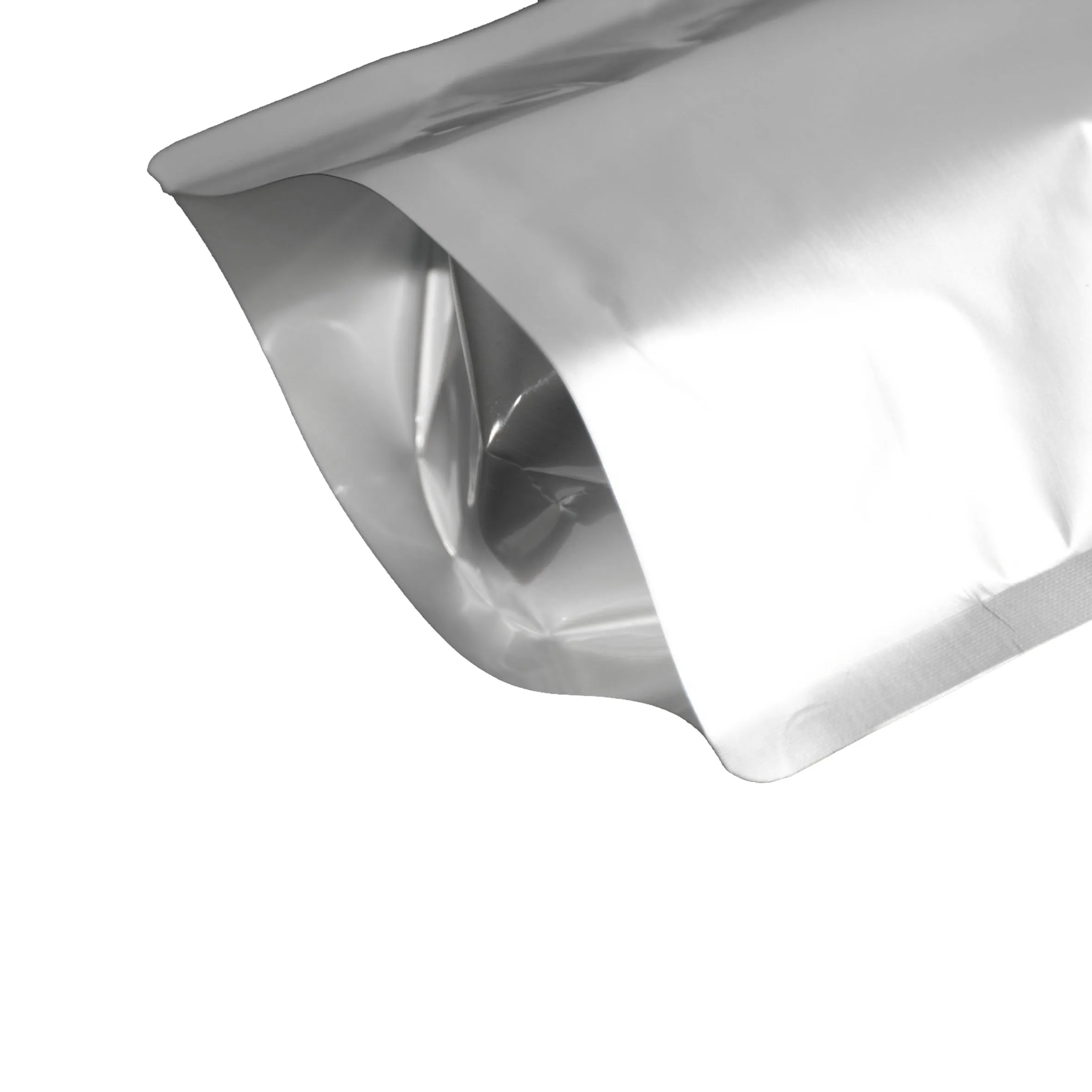 Оптовая продажа под заказ Алюминиевая фольга Ziplock Mylar Упаковочные пакеты для пищевых продуктов Серебряный подставка