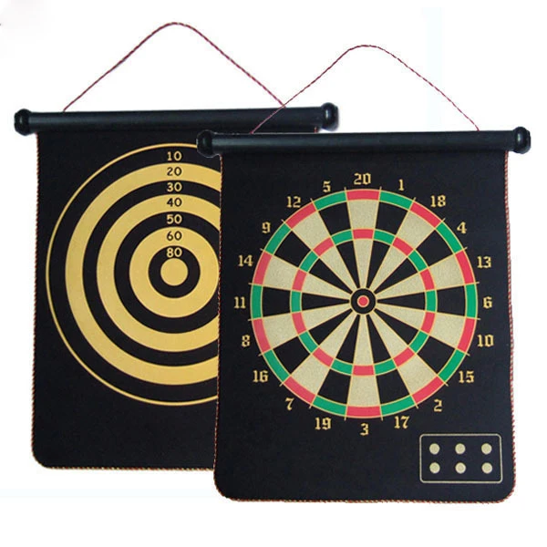 Sport toys safety dart board game magnetic two sided target dart board custom darts