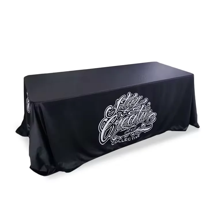 Скатерть на стол из спандекса с логотипом под заказ 4 фута 6 футов 8 скатерть для скатерти проведения банкетов и выставок