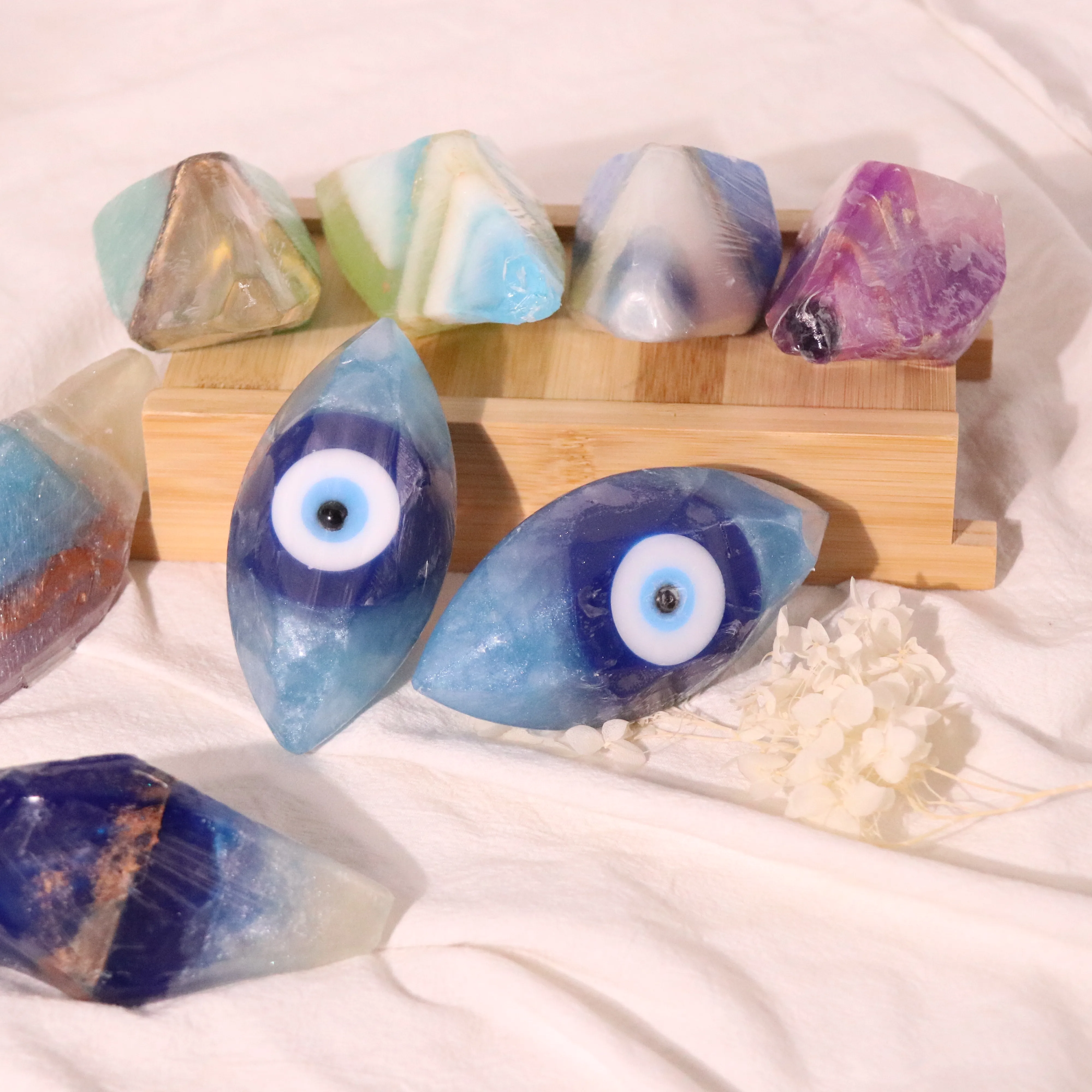 C&H Earth & Home Gemstone Natural Crystal Soaps with stone Inside Decorative Scented Crystal Soap with Natural Ingredients