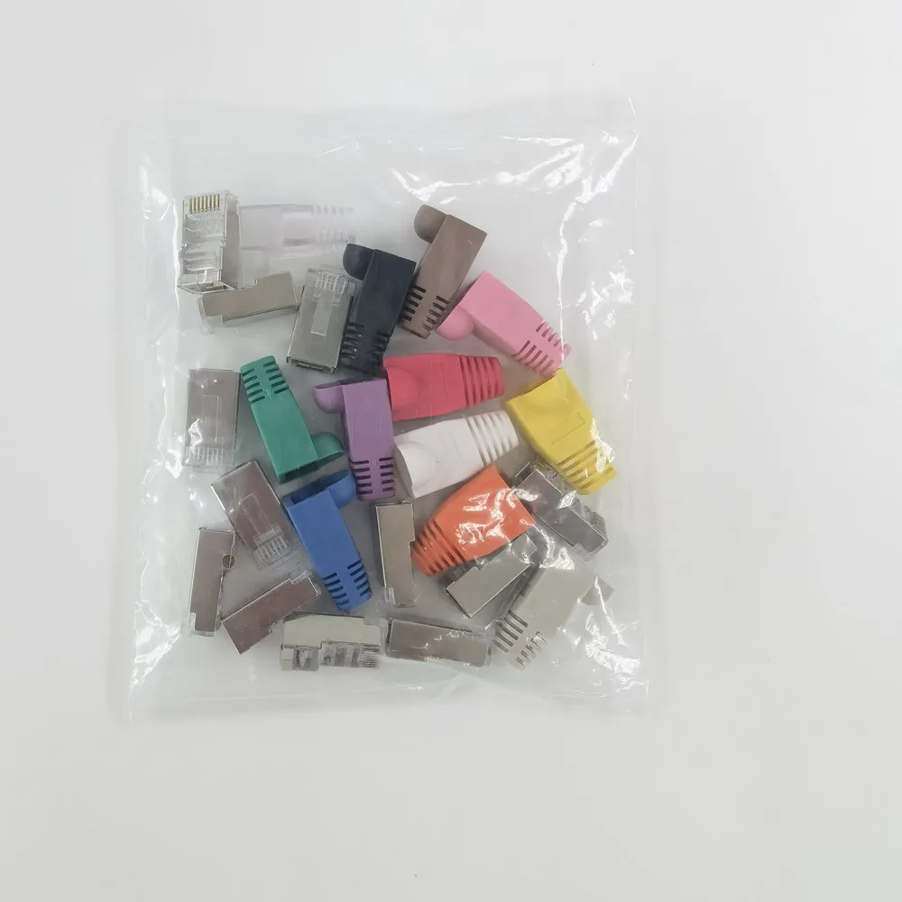 Toolless Waterproof Network FTP STP Shielded Cat5e Cat6 Cat7 Cat8 connector modular RJ45 8P8C plug modular plug