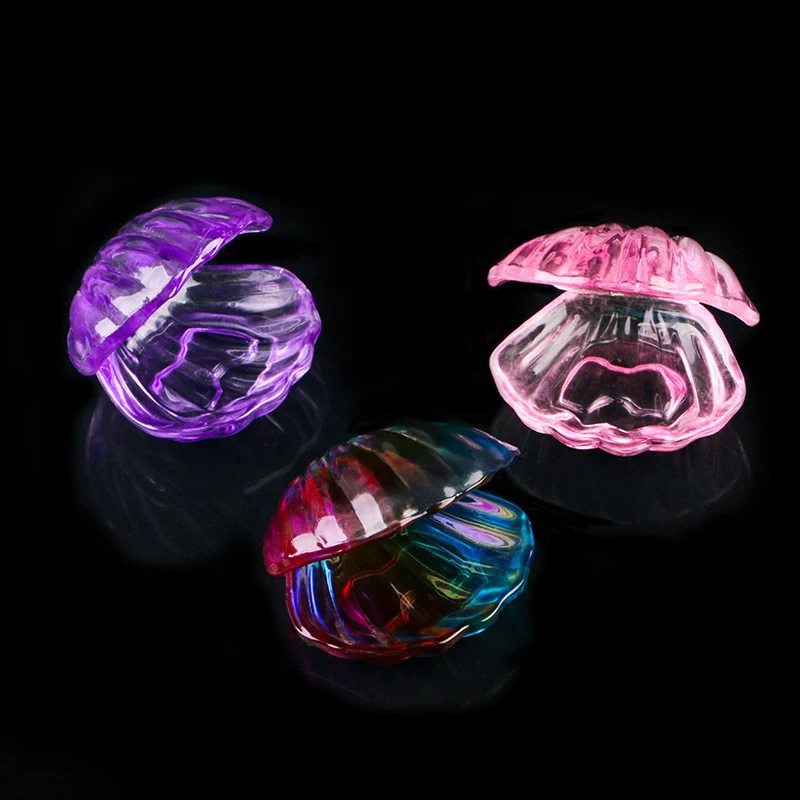 Factory price nail cup shell-shaped three-color crystal acrylic powder liquid container wash nail brush Dappen Dish Cup