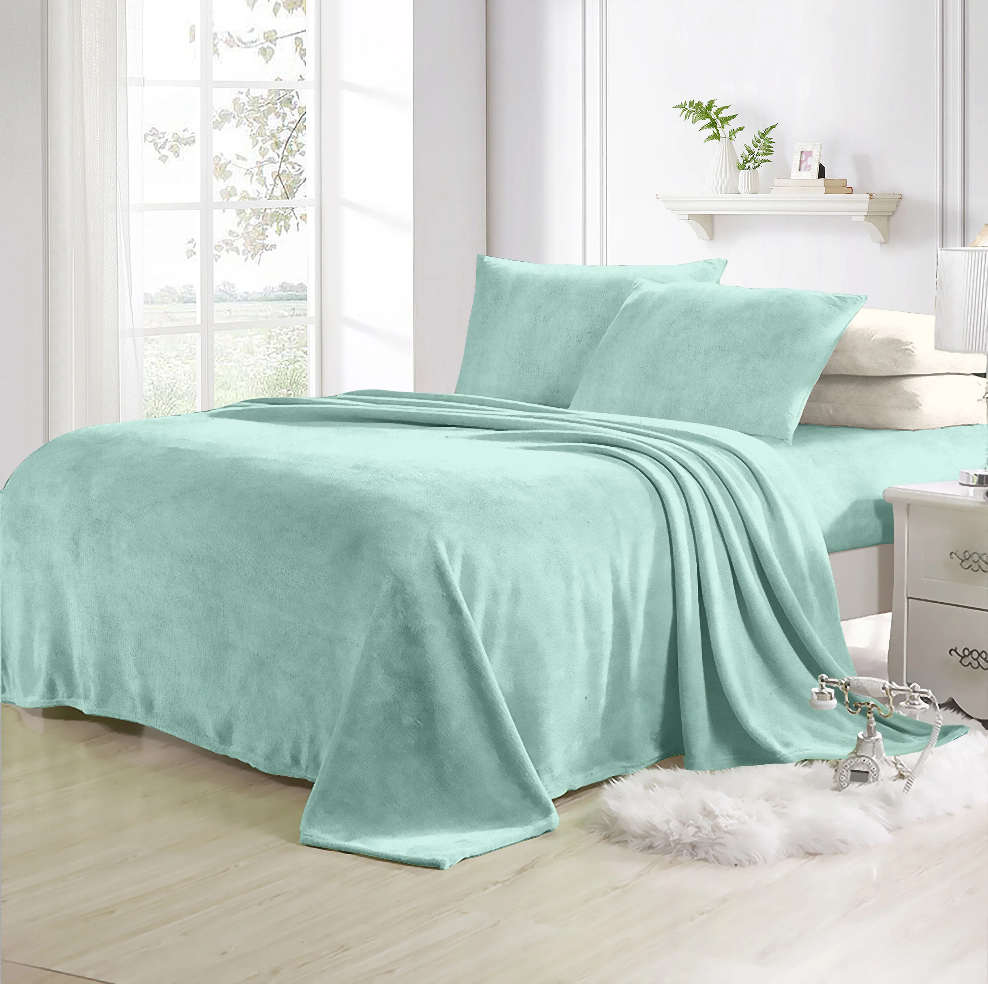 Wholesale High Quality Microfiber Flannel Sheet Set Bedroom Sets Sheets Hotel Sheet Set For Home