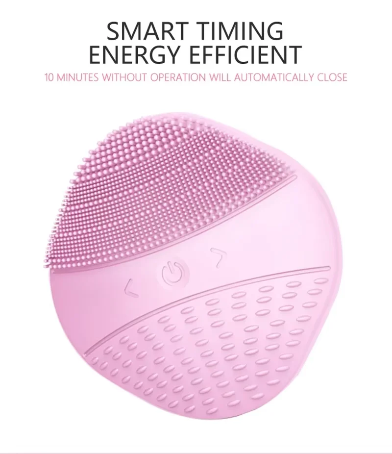 New Fashion Rechargeable Wireless Mini Deep Pore Cleaning Face Scrubber Wash Cleanser Electric Sonic Facial Cleansing Brush